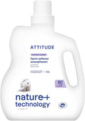 ATTITUDE Liquid Fabric Softener, Plant-Based & Vegan, HE Compatible, Naturally Derived, Lavender Scent, 80 Loads, 67.6 Fl Oz