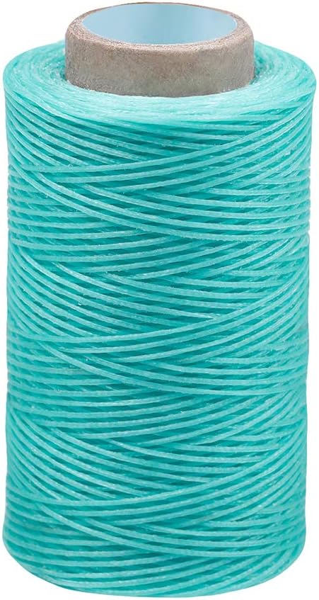 284 Yards Waxed Thread, 210D Heavy Duty Wax Upholstery Thread for Leather Sewing, 0.8mm Flat Waxed String for Bookbinding/Shoe Repairing/Leather Projects