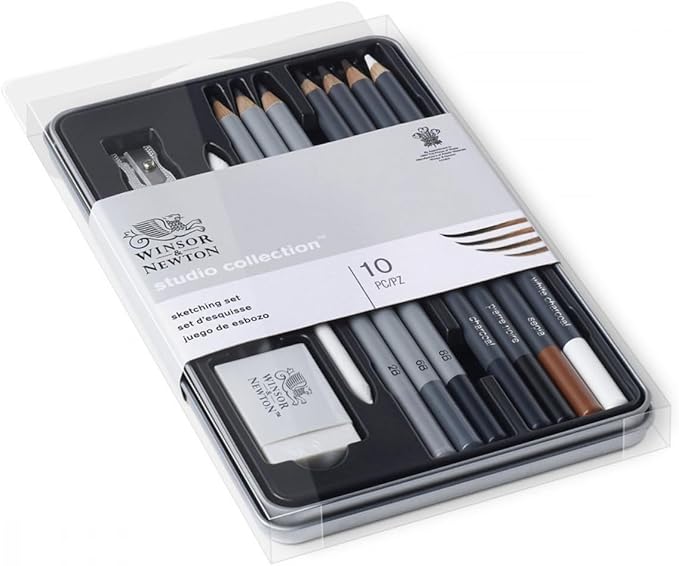 Winsor & Newton Studio Collection Artist Pencils, Sketching Pencils, Set of 10