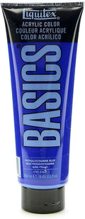 Liquitex BASICS Acrylic Paint, 250ml (8.5-oz) Tube, Phthalocyanine Blue