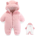 Newborn Baby Bear Outfit Suit Girls Boys Fleece Jumpsuit Romper Hooded Winter Snowsuit Clothes