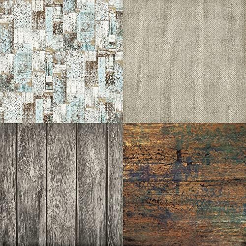 DESEACO Scrapbook Paper Pad 6x6 Wood Background Paper, Single-Sided Decopodge Paper,Colorful Cardstock Paper Scrapbooking DIY Decorative Background Cardmaking Supplies,Junk Journal Craft Paper-24Pcs