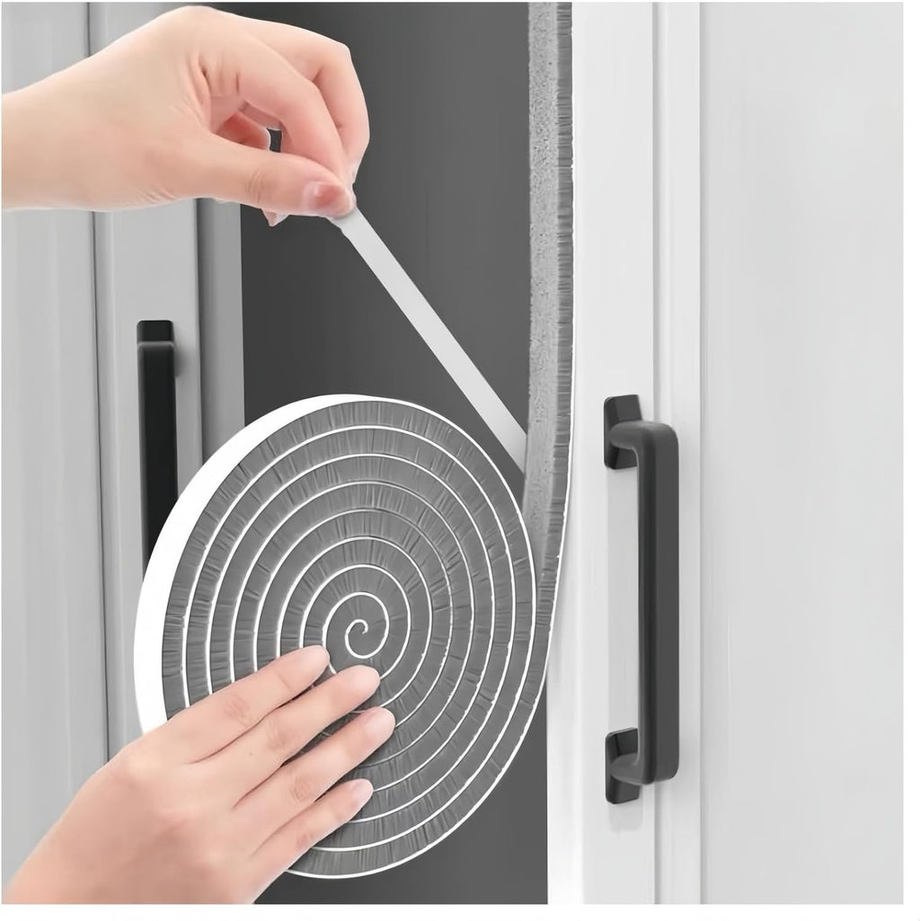 33 Ft Self-Adhesive Weather Stripping Door Seal Strip for Door Window, 0.35" Wide x 0.59" Thick, Gray