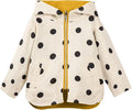 Mud Kingdom Cute Girls Hooded Jacket Reversible Full Zipper Outerwear