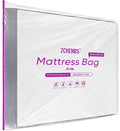 ZCHENBS® – Mattress Bags for Moving and Storage,Mattress Bag with Zippers,5 Mil Ultra-Thick Bed Bag,Waterproof,Anti-Tear,Heavy-Duty Mattress bag (Tansparent/Purple, Crib-(1 Pack))