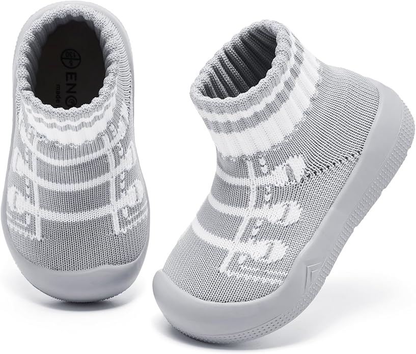 Engtoy Baby Shoes & Socks - Non-Slip Breathable Slippers with Soft Rubber Sole - Baby Boys & Girls Slip On Sneakers