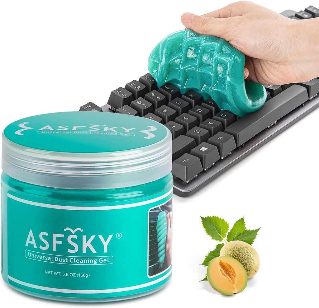 ASFSKY Keyboard Cleaning Gel Keyboard Cleaner Adheres to Dust and Debris in The Crevices of The Keyboard, Also Suitable for Car Interior Cleaning, Office Cleaning, Electronics Cleaning