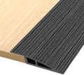 Vinyl Door Threshold Flooring Transition Strip Self Adhesive Carpet Edging Strip for Laminate Doorway Edge Threshold from 1/5" to 2/5" (Dark Gray Wood Grain, 6.6 Ft)
