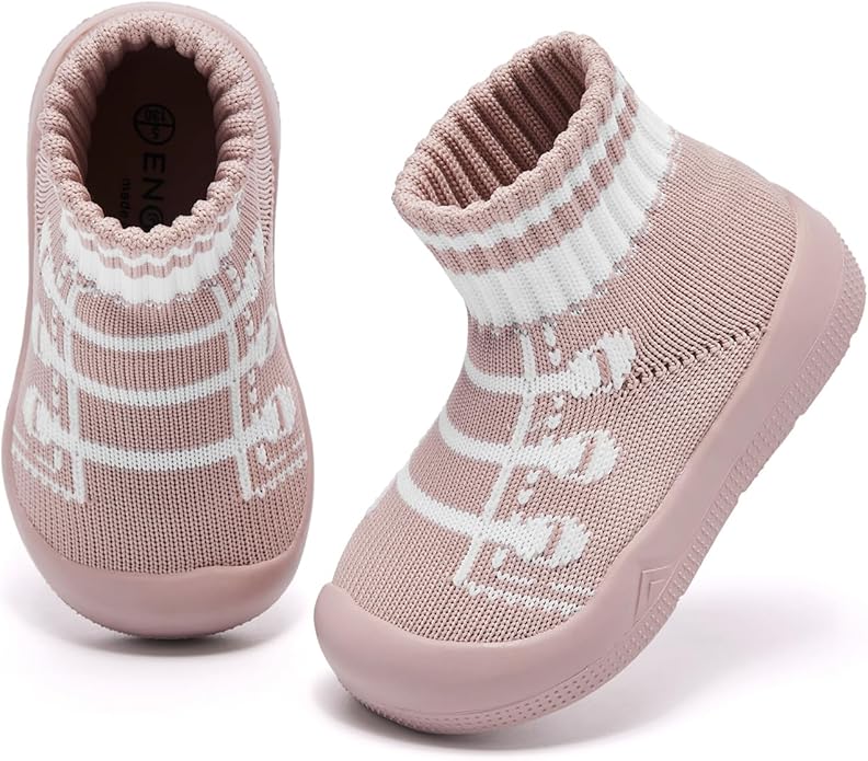 Engtoy Baby Shoes & Socks - Non-Slip Breathable Slippers with Soft Rubber Sole - Baby Boys & Girls Slip On Sneakers