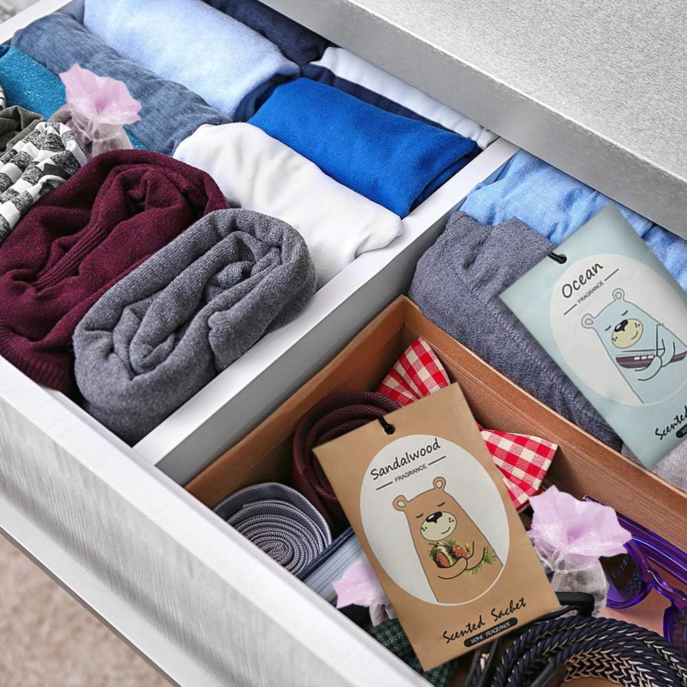 14 Packs Scented Sachets for Drawers and Closets Lavender, Rose, Jasmine, Ocean, Vanilla, Sandalwood, Gardenia 7 Scent