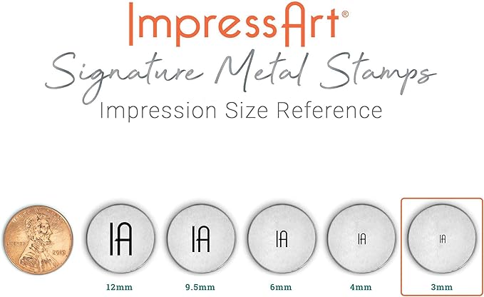ImpressArt - Tri-Swirl Signature Metal Design Stamp, 3mm
