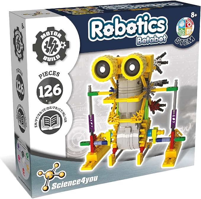 Science4you - Betabot Robot Building Kit for Kids 8-14 Years - Build Your Own Robot with This Construction Kit, Robotics Kit with 126 Pieces, Educational Toys for 8 Year Olds, Stem Toys Age 8+