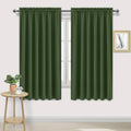 DWCN Blackout Curtains for Living Room Thermal Insulated, Energy Saving & Noise Reducing Bedroom Curtains, Olive Green, W 70x L 63 Inch, Set of 2 Rod Pocket Curtain Panels
