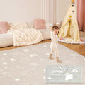 Baby Play Mat, 71x59 Inch Foldable Play Mats for Babies and Toddlers, Waterproof & Anti-Slip Portable Baby Floor Mat for Tummy Time, Baby Mat for Floor with Travel Bag for Indoor Outdoor