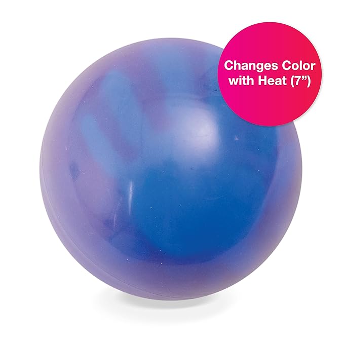 Edushape Color Changing Baby Sensory Ball - Fun Interactive 7 Inch Kids Incredi Ball - Play Throw Squeeze Touch Bounce & Roll Enhance Motor Skills, Logic, Reasoning, and Hand-Eye Coordination