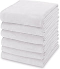kimteny 13x28 Inches Kitchen Cloth Dish Towels, 400 GSM Premium Dishcloths, Super Absorbent Coral Velvet Microfiber Cleaning Cloths, Fast Drying Rags for Washing Dishes (6 Pack, White)