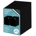 Egofine 4" x 6" Black Plexiglass Sheets 20 Pack 0.04 Inch Cast Acrylic Sheet Thick for DIY Craft Projects, Painting, Photography, Sign, Display Stand, Home Decor, Easy to Cut