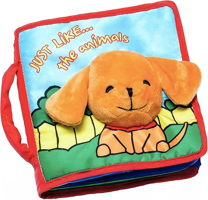 ToBe ReadyForLife Stimulating Baby Crinkle Books for 0-6 Months and 6-12 Months Infants - Toys Gift for 1 Year Old - Soft Cloth Animals Baby Books for Gifting