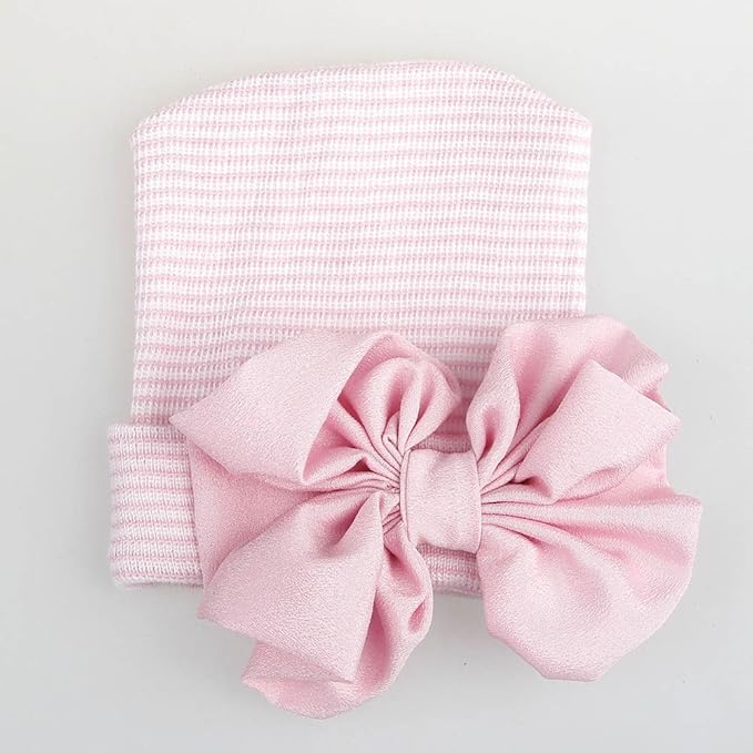 Baby Caps and Mittens Newborn Hospital Beanie Hats No Scratch Gloves Soft Babies Gift Set for Boys Girls