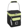 Picnic at Ascot Personalized Monogrammed 4 Bottle Insulated Wine Tote- Collapsible Multi Purpose Cooler - style: Letter - C