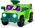 6V Toddler Ride On Car Interactive Electric Car with Horn LED Front Light Rear Storage Stellar Galaxy Theme Perfect for Boys & Girls 18+ Months Safe & Fun for Little Explorers(Green Space)