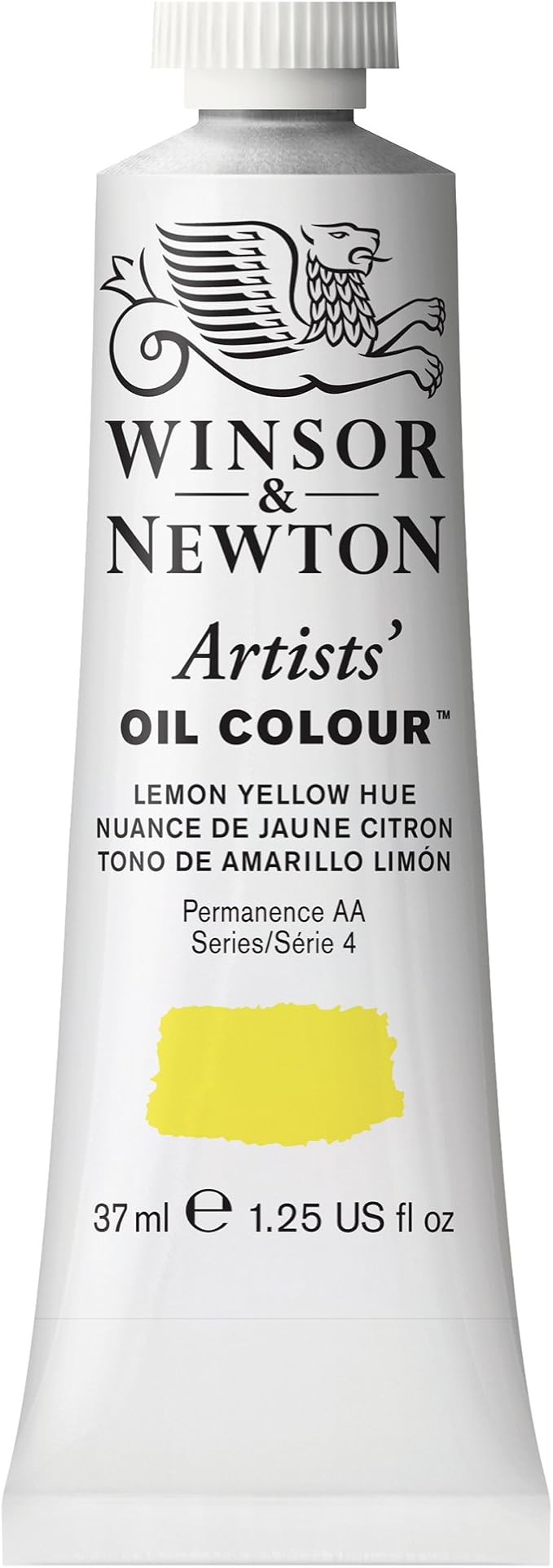 Winsor & Newton Artists' Oil Color, 37ml (1.25 oz) Tube, Lemon Yellow Hue