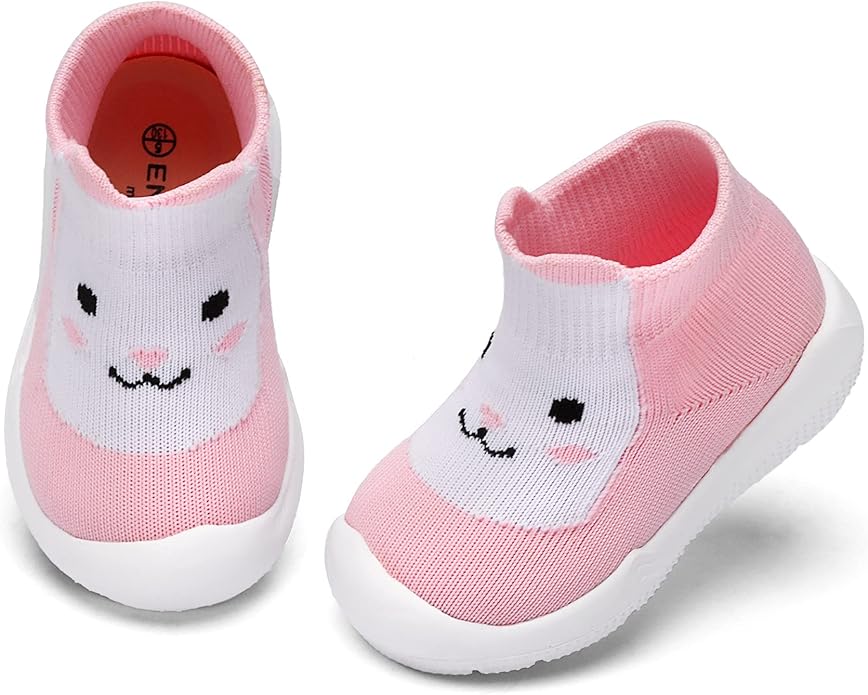 Engtoy Baby Shoes & Socks - Non-Slip Breathable Slippers with Soft Rubber Sole - Baby Boys & Girls Slip On Sneakers