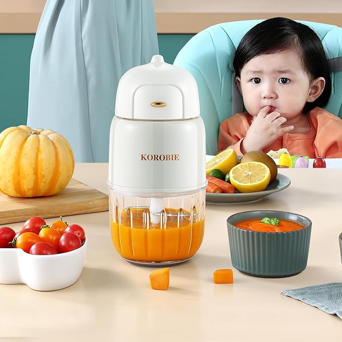 Baby Food Maker - Baby Food Processor for Baby Food, Fruit, Vegatable, Meat, Baby Food Puree Maker Make Fresh and Nutritious Meals for Your Little One, Mini, White, PY-892