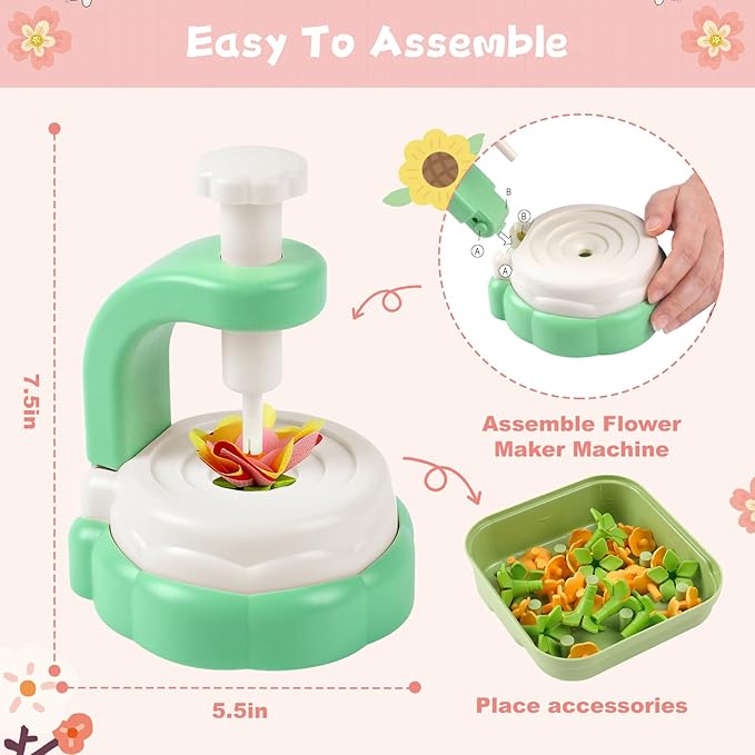 DIY Arts and Crafts Kits for Kids Ages 4-8-12 Flower Bouquet Toys Craft Kit for 4 5 6 7 8 Year Old Girls Ideas Birthday Gift,Classroom Educational Activity Toy for Toddler Kids Boys