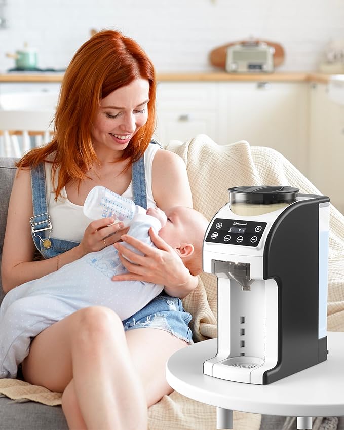 Instant Formula Maker, Fast and Customizable Formula Dispenser Machine with Accurate Temperature Control for Baby, Automatic Powder Blending for All Brands of Bottle and Formula, Black/White