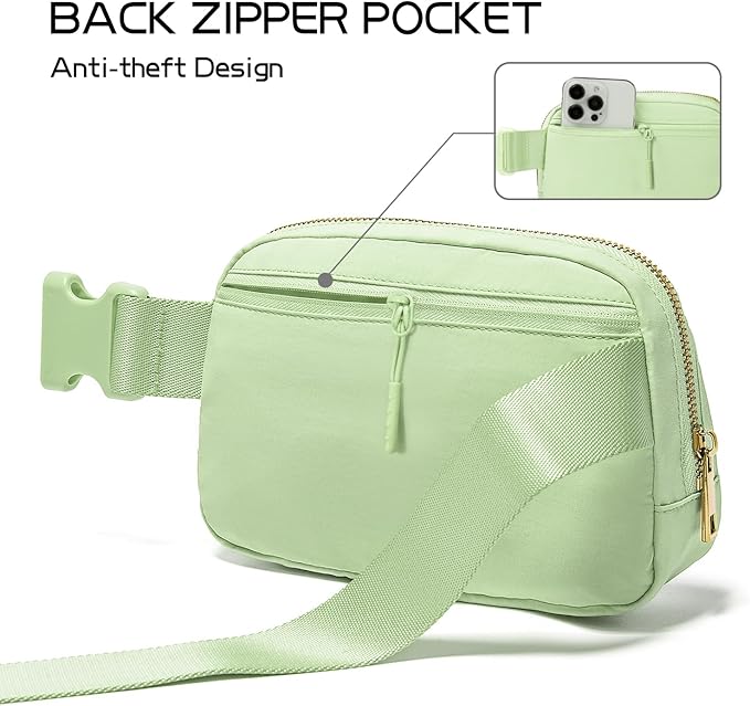 Gitus Gifts for 8 9 10 11 12 Year Old Girls Belt Bag Fanny Pack Crossbody Bags with Initial Letter Patch Cute Stuff Birthday Gifts for Teen Girls Women Personalized Trend Stuff (Light Green-M)