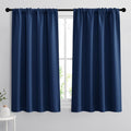 RYB HOME Bedroom Curtains Blackout Curtain Shades Blind for Living Room Home Office Family Room Cafe, 42 x 54 inch per Panel, Navy Blue, Set of 2
