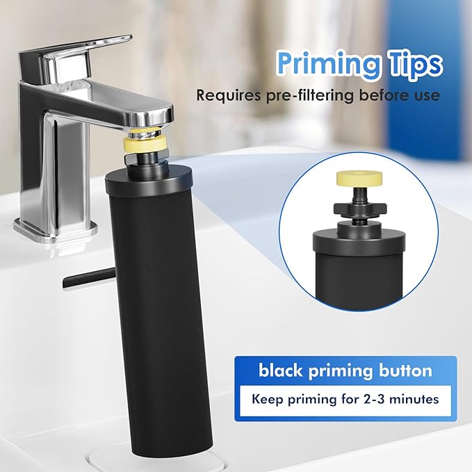 Black Purification Elements,Replacement Filters for ProOne® and Berkey® Filters,ProOne® Big+ or Berkey® Big Countertop Gravity Water Filter System(4 Pack)