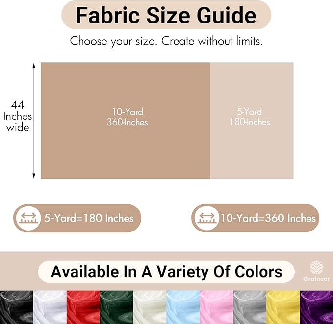 Hunter Green Organza Fabric – 44" x 5 Yards Wide Sheer Tulle for Wedding Arch Draping, Gowns, Table Runners, Party Decor, Curtains & DIY Crafts – Translucent Fabric for Elegant Projects