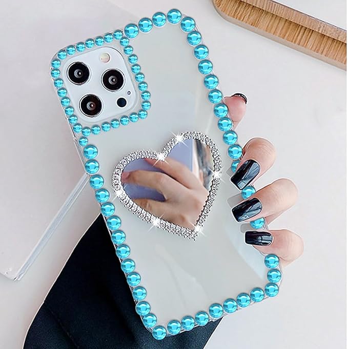 3090 Pcs 4 Sheets Rhinestone Stickers 3/4/5/6 mm Self Adhesive Craft Rhinestones Gems for Face Eyes Makeup Hair Body (Aquablue-3/4/5/6mm)