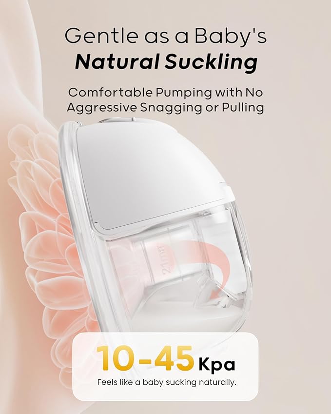 Nuliie Hands-Free Breast Pump, Wearable Breastfeeding Pump 4 Modes 9 Levels with 18/21/24MM Flange, Electric Breast Pump Portable, Replaced Pumping Accessories Included (2 Packs, Purple)