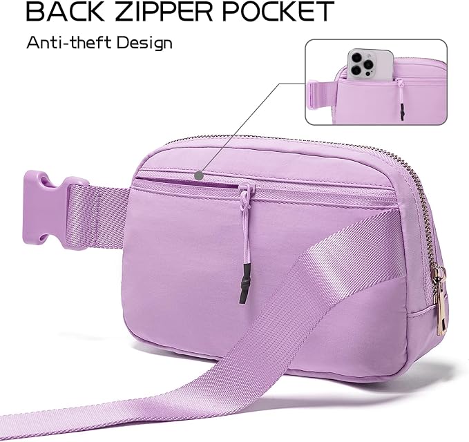 Gitus Gifts for 8 9 10 11 12 Year Old Girls Belt Bag Fanny Pack Crossbody Bags with Initial Letter Patch Cute Stuff Birthday Gifts for Teen Girls Women Personalized Trend Stuff (Lavender-H)