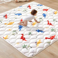 Odorless Premium Foam Baby Play Mat 47" x 47", Soft Microfiber Fabric Crawling Mat for Floor- Comfortable and Hypoallergenic, Non-Slip Cushioned Floor Playpen mat for Infants,Babies,Toddlers