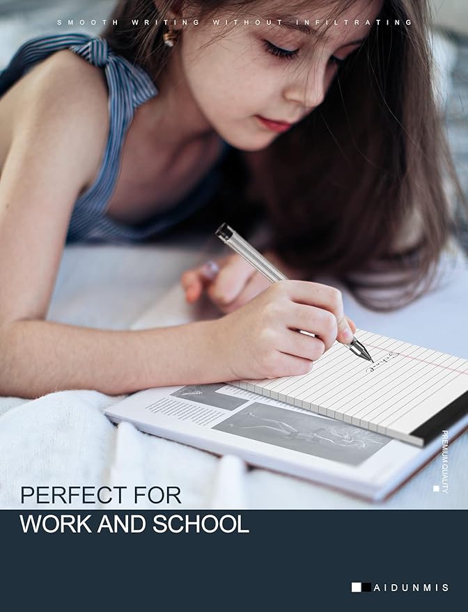 10 Pack Legal Pads Writing Pad 5x8 Inch Lined Writing Note Pads Grocery List Notepad Narrow Ruled Writing Pads 5x8 White Small Legal Pad 30 Sheets To Do Notepad 80GSM Paper for School, College, Office