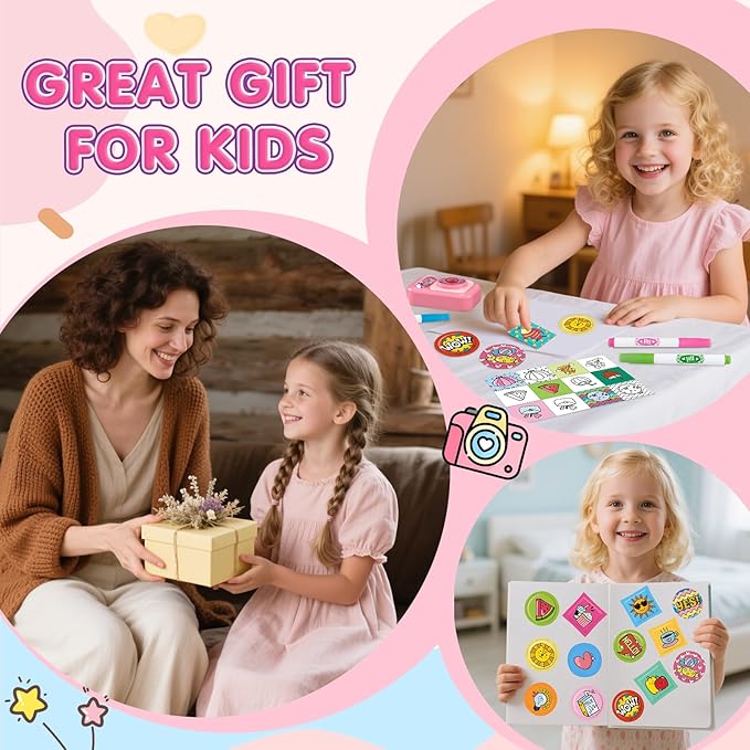 Puffy Sticker Maker Kit for Kids - Make Your Own 3D Stickers Ages 6-10 - Create DIY Craft Machine Unicorn Arts and Crafts Kits for Girls & Boys (90 Stickers)