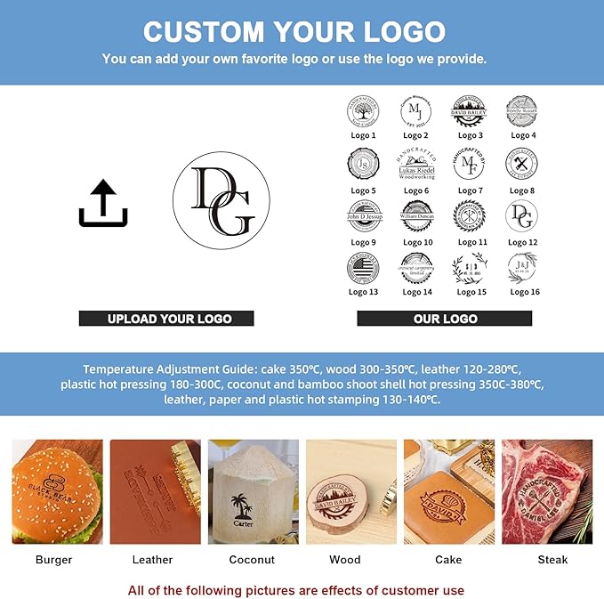 Custom Electric Branding Iron for Wood, Adjustable Temperature Wood Branding irons Personalized Wood Burning Letter Stamp for Leather Woodworking Tool, Handcraft & Wedding Gifts(3Inches)
