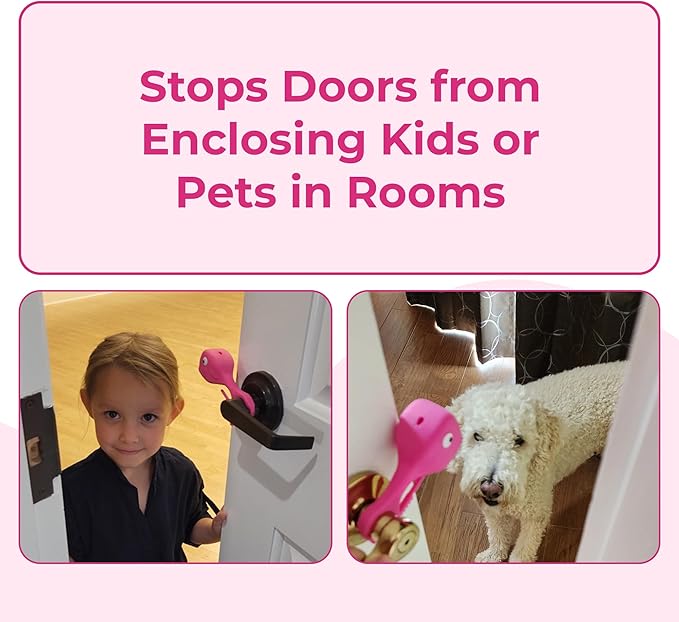 Baby Proofing Door Stopper, Door Pinch Guards Protect Child Fingers & PET Tails. Baby Safety Finger Protectors Prevent Pinch Injuries – Kids and Adults Love Whale Pinch Guard(Pink Pack of 2)