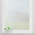 Haton Reeded Glass Window Privacy Film, Frosted Glass Window Film, Static Cling UV Blocking Stickers, Decorative Removable Cover for Bathroom Door Office, Non Adhesive 35.4" x 118.1"