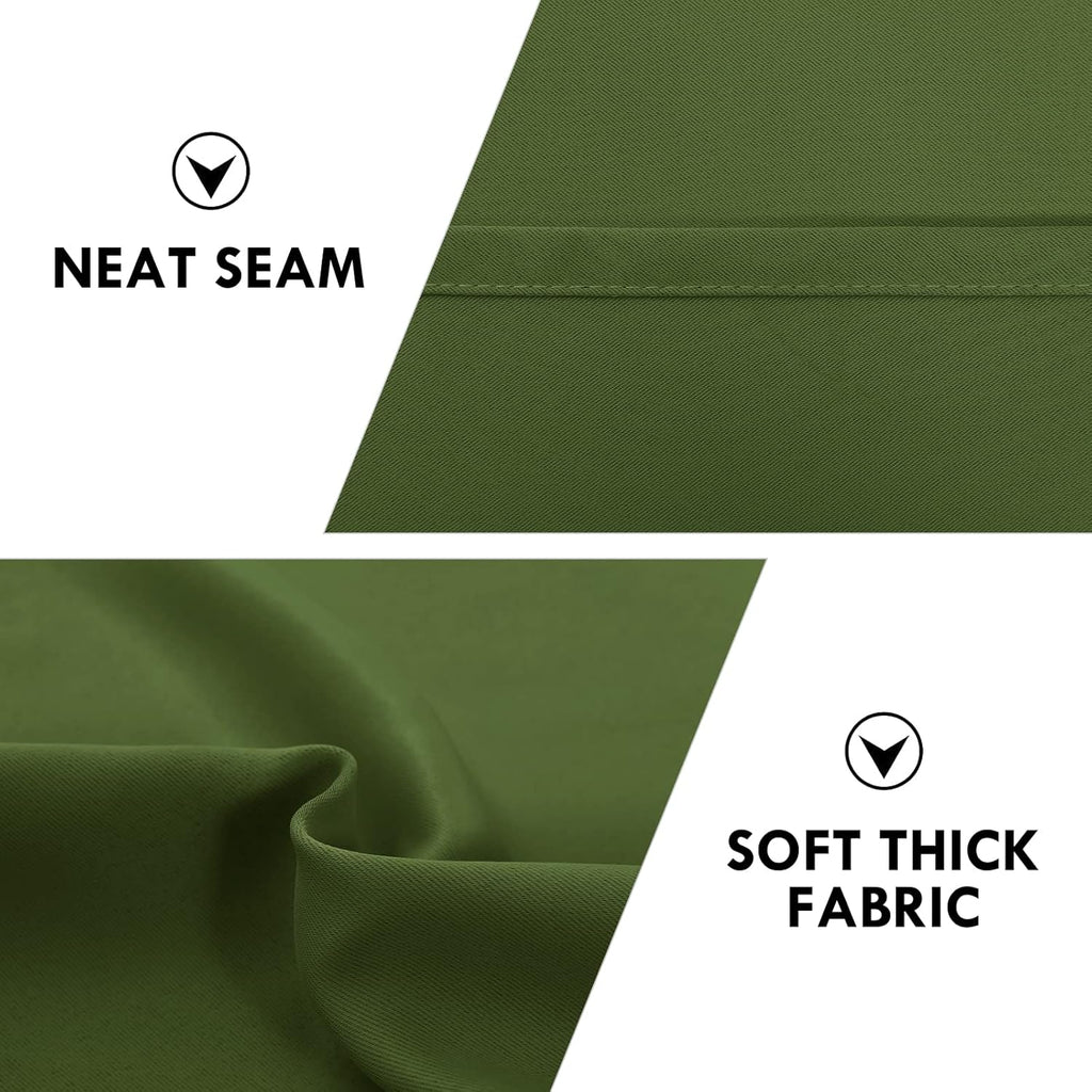 DWCN Olive Green Room Darkening Blackout Curtains - Thermal Insulated Privacy Energy Saving Window Curtain Drapes 42 x 54 inch Length, Set of 2 Bedroom Living Room Curtains