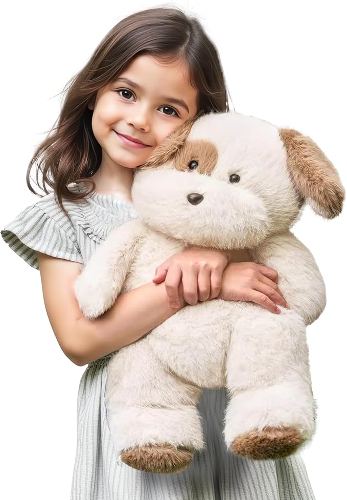 iPlay, iLearn Dog Stuffed Animal, Soft Plush Baby Toy, Infant 18" Big Cute Fluffy Puppy Toy, Ultra Soft Nursery Bedtime Huggable Birthday Gifts for Toddlers Girls Boys Kids Age 0 and up