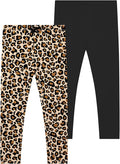 Toddler Girls Leggings 2-Pack Bamboo Viscose Little Girls Casual Stretch Pants