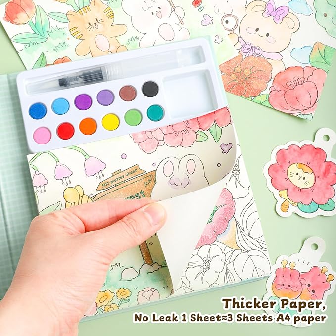 Paint with Water Coloring Books for Kids Ages 3-5, 4-8 – Cute Coloring Book for Teens,Arts and Crafts for Kids Ages 3 4 5 6 7 8+, Birthday Gift Toys for Girls Boys,Travel Toys -Rabbit