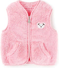 Baby Boys Girls Fleece Vest Zip Up Cute Bear Jackets Fuzzy Fall Winter Warm Clothes Newborn Outwear for Toddler Infant