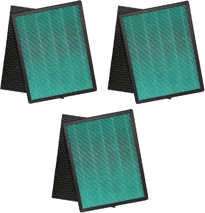 Nispira Filter Replacement for Rabbit BioGS 2.0 Ultra Quiet Air Purifier Model SPA-550A and SPA-625A True HEPA Activated Carbon Pre Filter Kit Set, 3 Packs