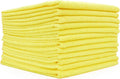 The Rag Company - All-Purpose Microfiber Terry Cleaning Towels - Commercial Grade, Highly Absorbent, Lint-Free, Streak-Free, Kitchens, Bathrooms, Offices, 300gsm, 12in x 12in, Yellow (12-Pack)